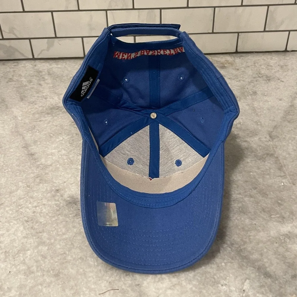 SMU Mustangs Hat Cap Strap Back Mens One Size Blue Red NCAA Basketball Adidas